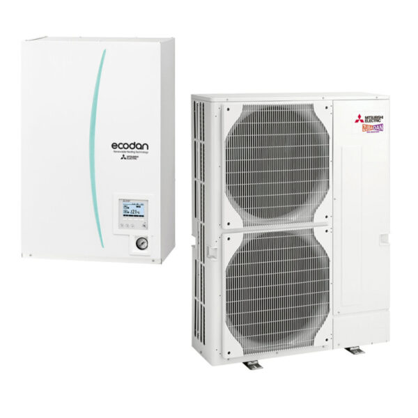 Pompa de caldura aer apa Mitsubishi Electric Zubadan ERSE-YM9ED + PUHZ-SHW230YKA, 23 kW, trifazata, A++, full inverter, incalzire, racire, ACM, 380 V